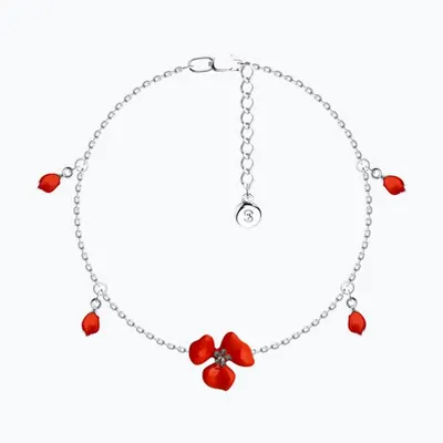 Браслет из серебра с эмалью из серебро