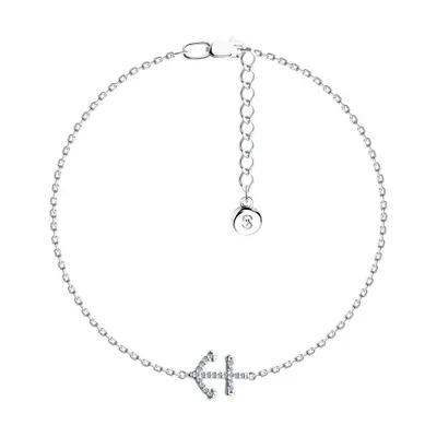 Браслет из серебра с фианитами из серебро