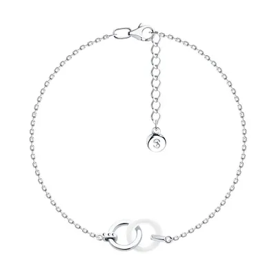 Браслет из серебра с керамической вставкой из серебро