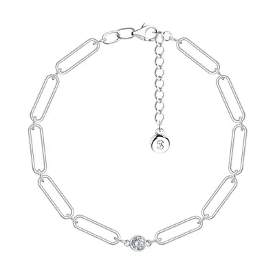 Браслет из серебра с фианитом из серебро