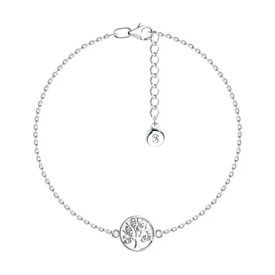 Браслет из серебра с фианитами из серебро