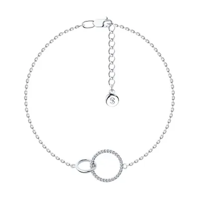 Браслет из серебра с фианитами из серебро