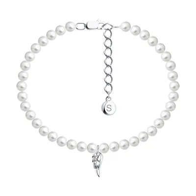 Браслет из серебра с жемчугом из серебро