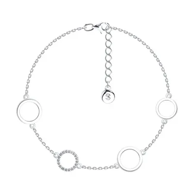 Браслет из серебра с фианитами из серебро