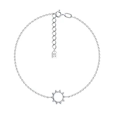 Браслет из серебра с фианитами из серебро