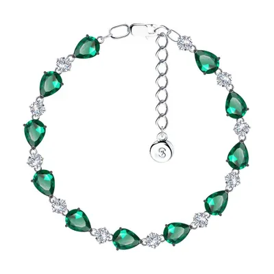 Браслет из серебра с фианитами из серебро