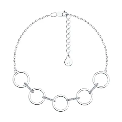 Браслет из серебра с фианитами из серебро