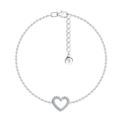 Браслет из серебра с фианитами из серебро