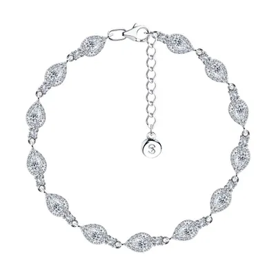 Браслет из серебра с фианитами из серебро