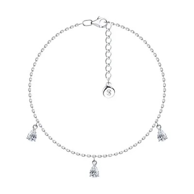 Браслет из серебра с кристаллами из серебро