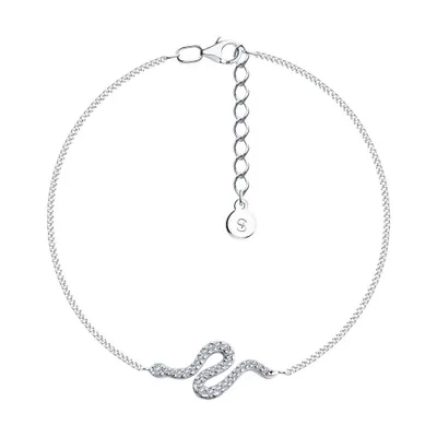 Браслет из серебра с фианитами из серебро