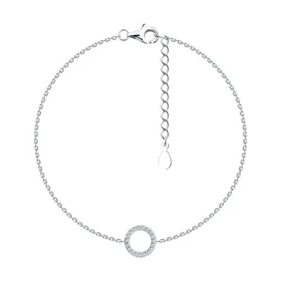 Браслет из серебра с фианитами из серебро