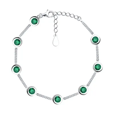 Браслет из серебра с фианитами из серебро