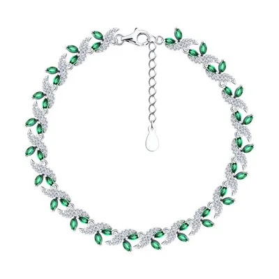 Браслет из серебра с фианитами из серебро