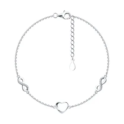 Браслет из серебра с фианитами из серебро