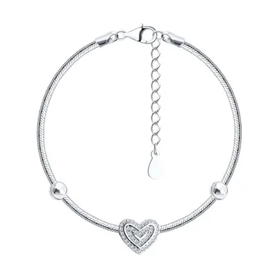 Браслет из серебра с фианитами из серебро