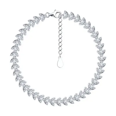 Браслет из серебра с фианитами из серебро