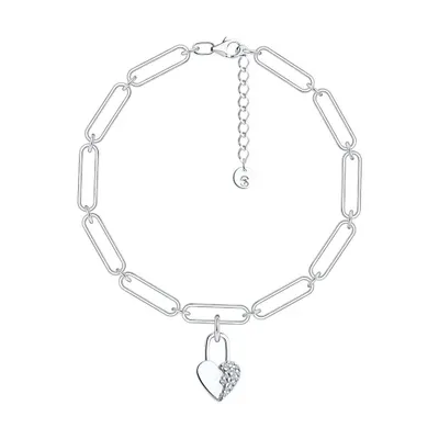 Браслет из серебра с фианитами из серебро