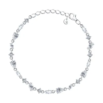 Браслет из серебра с фианитами из серебро