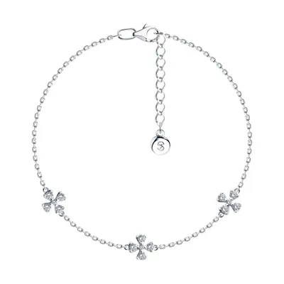 Браслет из серебра с фианитами из серебро