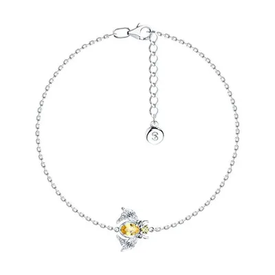 Браслет из серебра с фианитами из серебро