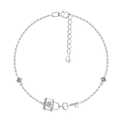 Браслет из серебра с фианитами из серебро