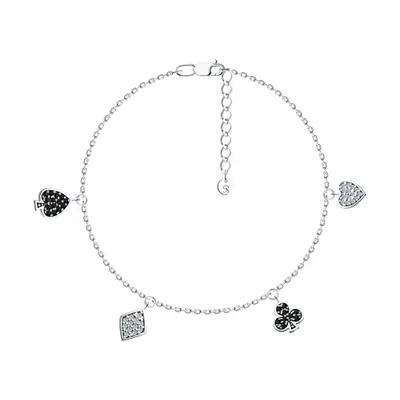 Браслет из серебра с фианитами из серебро