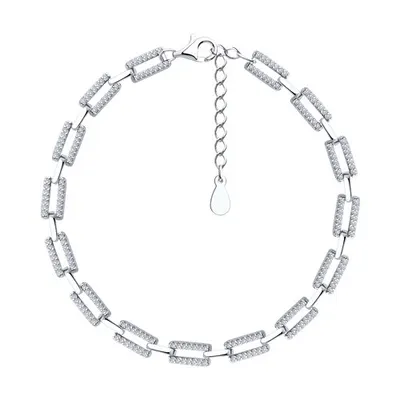 Браслет из серебра с фианитами из серебро