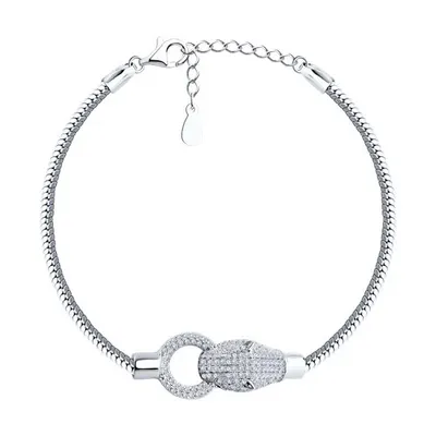 Браслет из серебра с фианитами из серебро