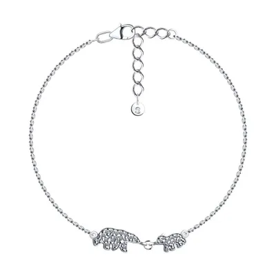 Браслет из серебра с фианитами из серебро