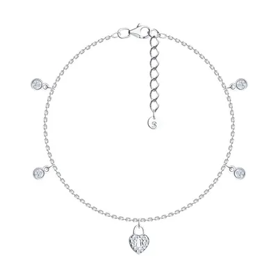 Браслет из серебра с фианитами из серебро