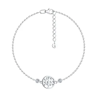 Браслет из серебра с фианитами из серебро