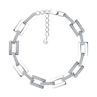 Браслет из серебра с фианитами из серебро