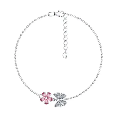 Браслет из серебра с фианитами из серебро