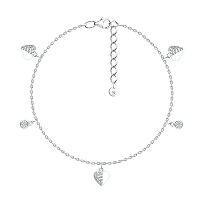 Браслет из серебра с фианитами из серебро