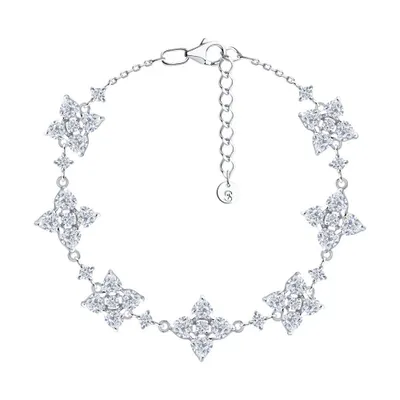 Браслет из серебра с фианитами из серебро