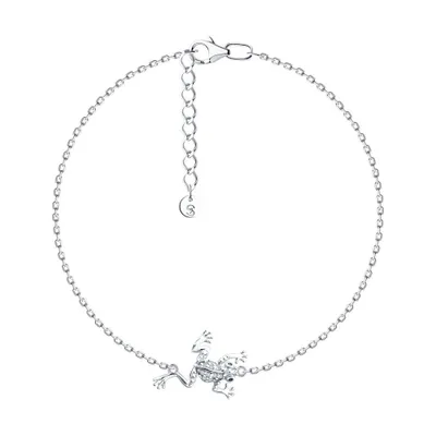 Браслет из серебра с фианитами из серебро