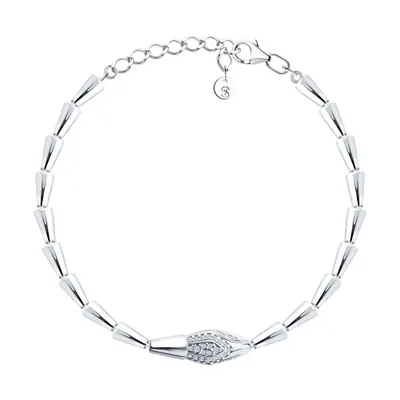 Браслет из серебра с фианитами из серебро