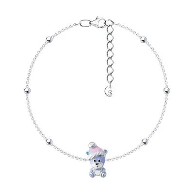 Браслет из серебра с эмалью из серебро