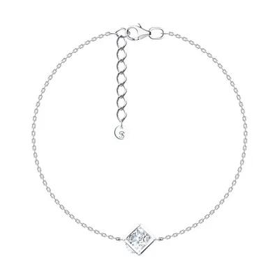 Браслет из серебра с фианитом из серебро