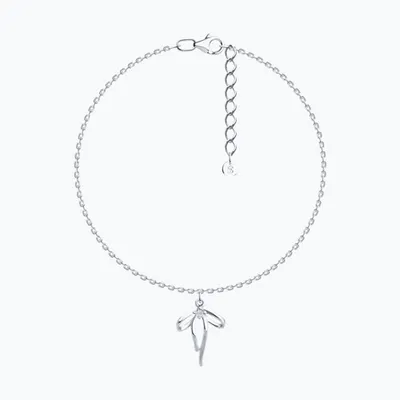 Браслет из серебра с фианитом из серебро