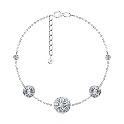 Браслет из серебра с фианитами из серебро