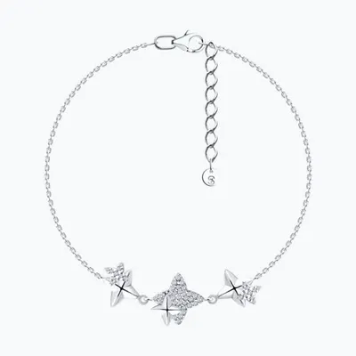 Браслет из серебра с фианитами из серебро