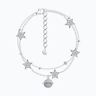 Браслет из серебра с фианитами из серебро