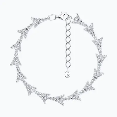 Браслет из серебра с фианитами из серебро