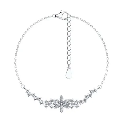 Браслет из серебра с фианитами из серебро