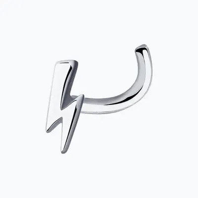 Пирсинг в нос из серебра из серебро