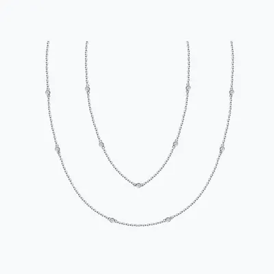 Колье из серебра с фианитами из серебро