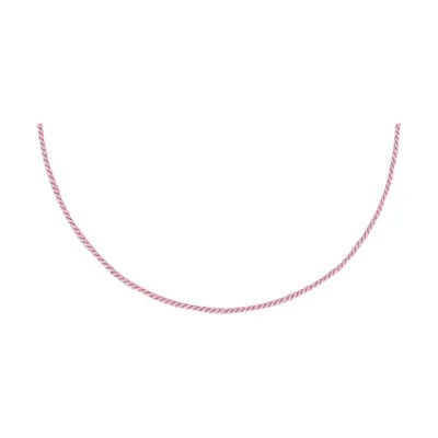 Текстильный шнурок с серебряным замком из серебро