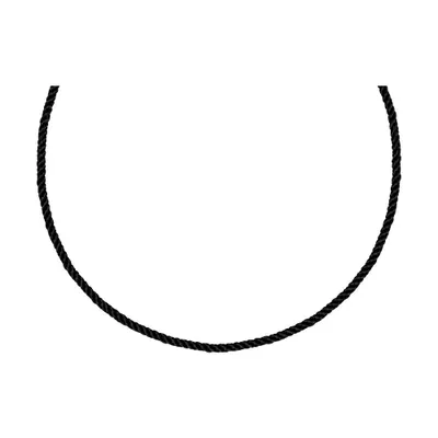 Текстильный шнурок с серебряным замком из серебро